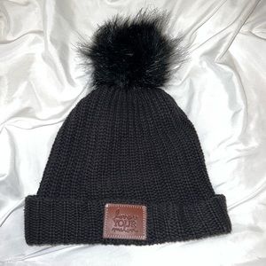 Love Your Melon Black Pom Beanie